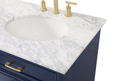 Elegant Furniture & Lighting - Americana 60 inch Single bathroom vanity in Blue - VF15060DBL veiw 4