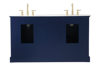Elegant Furniture & Lighting - Americana 60 inch Single bathroom vanity in Blue - VF15060DBL veiw 8