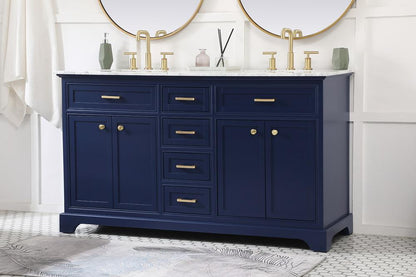 Elegant Furniture & Lighting - Americana 60 inch Single bathroom vanity in Blue - VF15060DBL veiw 9