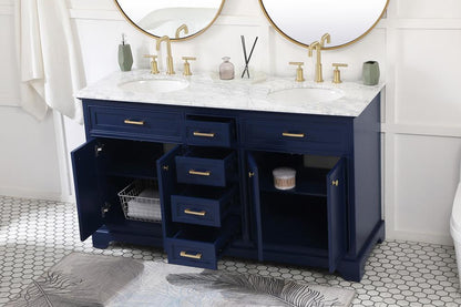 Elegant Furniture & Lighting - Americana 60 inch Single bathroom vanity in Blue - VF15060DBL veiw 10