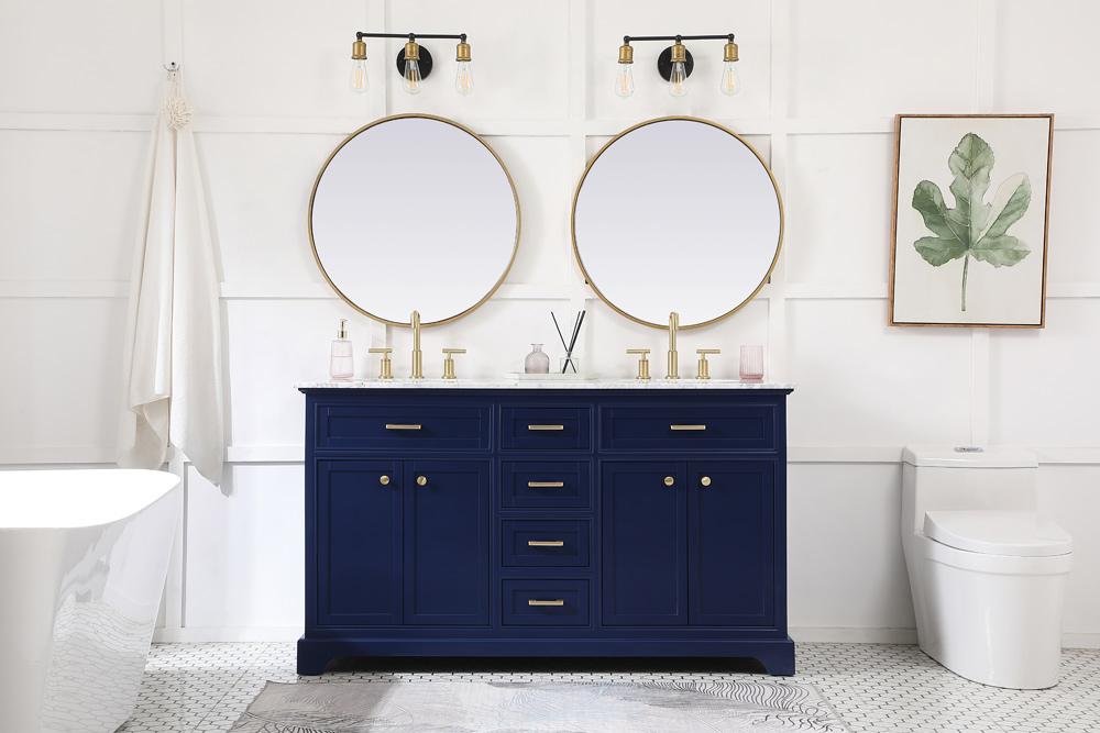Elegant Furniture & Lighting - Americana 60 inch Single bathroom vanity in Blue - VF15060DBL veiw 11