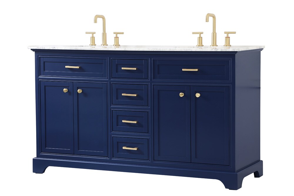 Elegant Furniture & Lighting - Americana 60 inch Single bathroom vanity in Blue - VF15060DBL veiw 14