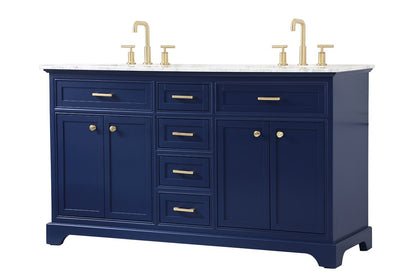 Elegant Furniture & Lighting - Americana 60 inch Single bathroom vanity in Blue - VF15060DBL veiw 14