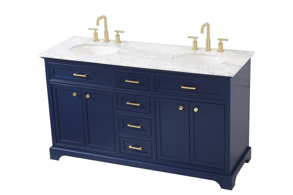 Elegant Furniture & Lighting - Americana 60 inch Single bathroom vanity in Blue - VF15060DBL veiw 15