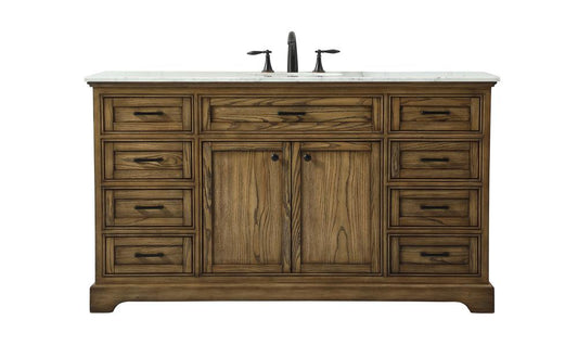 Elegant Furniture & Lighting - Americana 60 inch Single bathroom vanity in driftwood - VF15060DW veiw 1