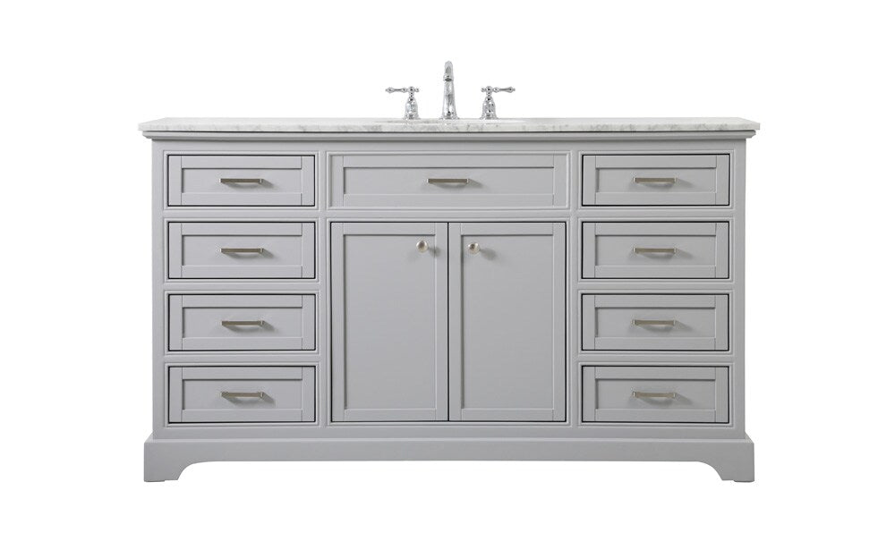 Elegant Furniture & Lighting - Americana 60 inch Single bathroom vanity in grey - VF15060GR veiw 1