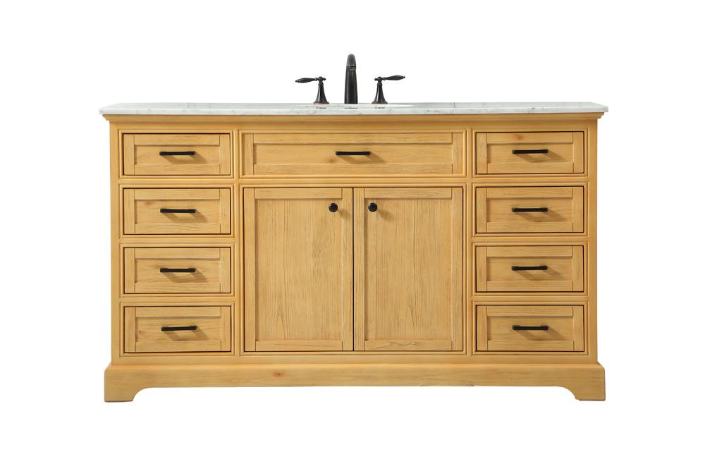 Elegant Furniture & Lighting - Americana 60 inch Single bathroom vanity in natural wood - VF15060NW veiw 1