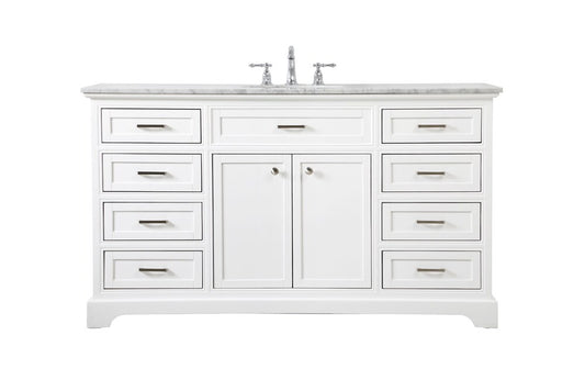 Elegant Furniture & Lighting - Americana 60 inch Single bathroom vanity in white - VF15060WH veiw 1