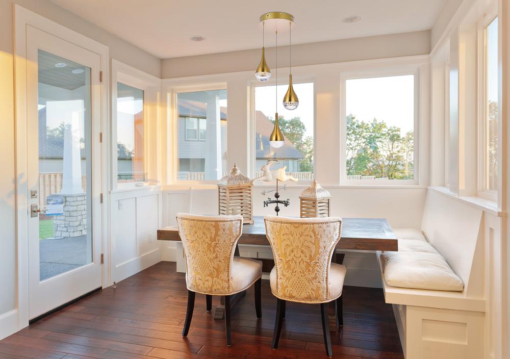 Elegant Furniture & Lighting - Amherst 10 inch LED pendant in satin gold - 3803D12SG veiw 8