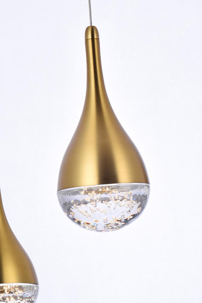 Elegant Furniture & Lighting - Amherst 14.5 inch LED pendant in satin gold - 3805D14SG veiw 4