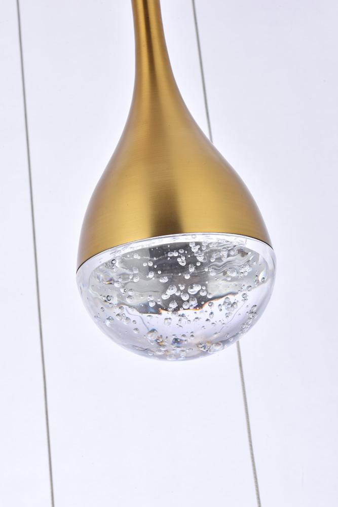 Elegant Furniture & Lighting - Amherst 14.5 inch LED pendant in satin gold - 3805D14SG veiw 5