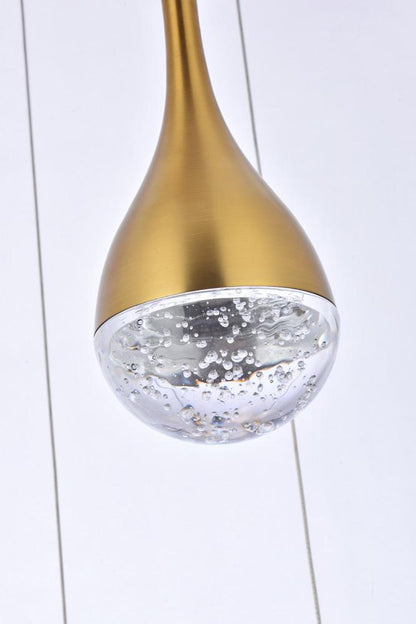 Elegant Furniture & Lighting - Amherst 14.5 inch LED pendant in satin gold - 3805D14SG veiw 5