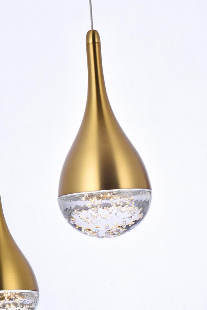 Elegant Furniture & Lighting - Amherst 24 inch LED pendant in satin gold - 3803D24SG veiw 4