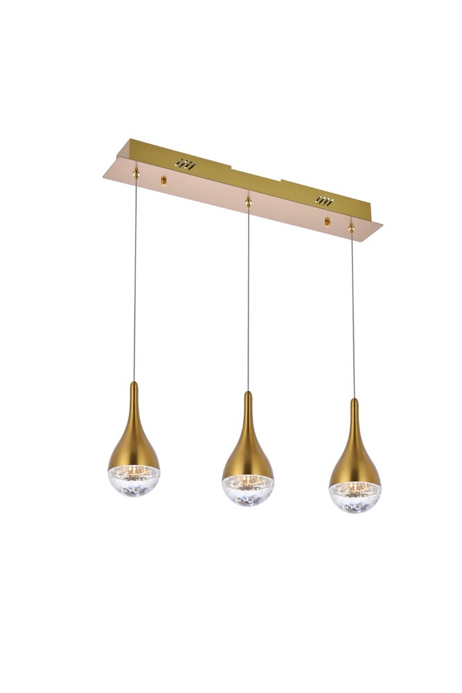 Elegant Furniture & Lighting - Amherst 24 inch LED pendant in satin gold - 3803D24SG veiw 7