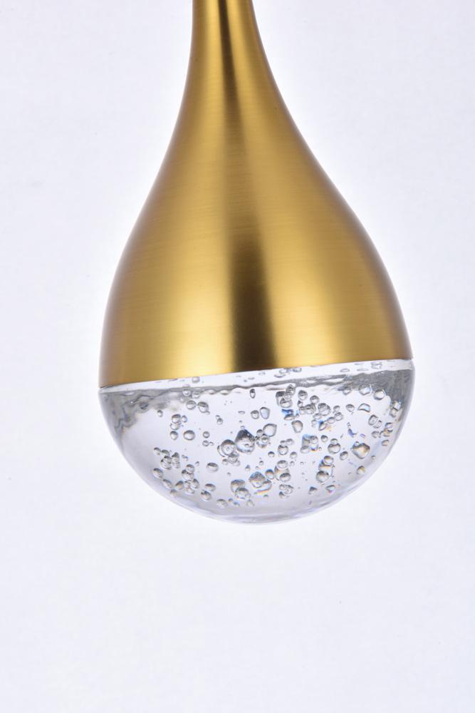 Elegant Furniture & Lighting - Amherst 34 inch LED pendant in satin gold - 3805D33SG veiw 5