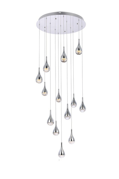 Elegant Furniture & Lighting - Amherst 30 inch LED chandelier in chrome - 3813D30C veiw 1