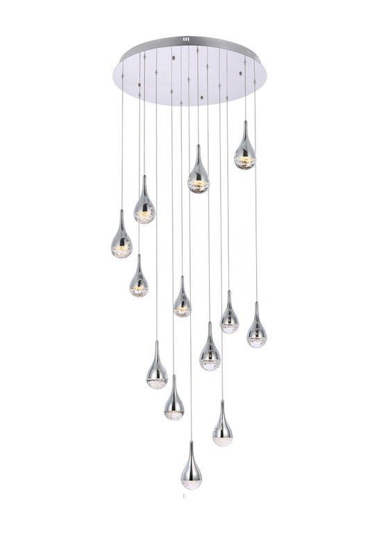 Elegant Furniture & Lighting - Amherst 30 inch LED chandelier in chrome - 3813D30C veiw 1