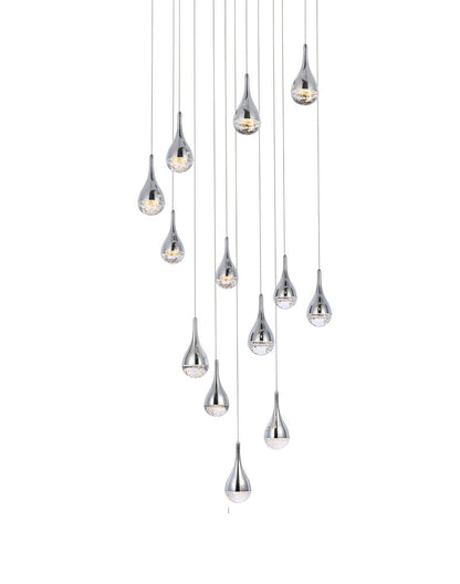Elegant Furniture & Lighting - Amherst 30 inch LED chandelier in chrome - 3813D30C veiw 3