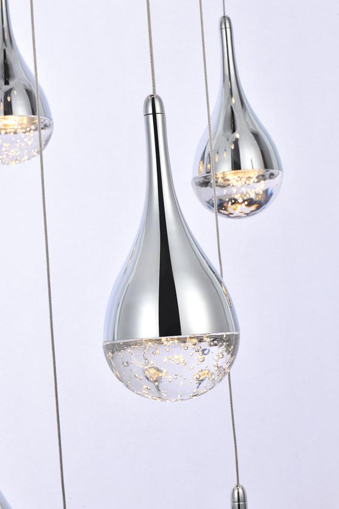 Elegant Furniture & Lighting - Amherst 30 inch LED chandelier in chrome - 3813D30C veiw 4