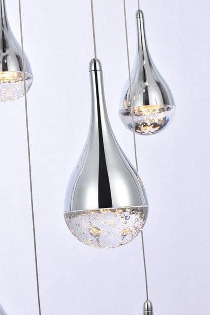 Elegant Furniture & Lighting - Amherst 30 inch LED chandelier in chrome - 3813D30C veiw 4