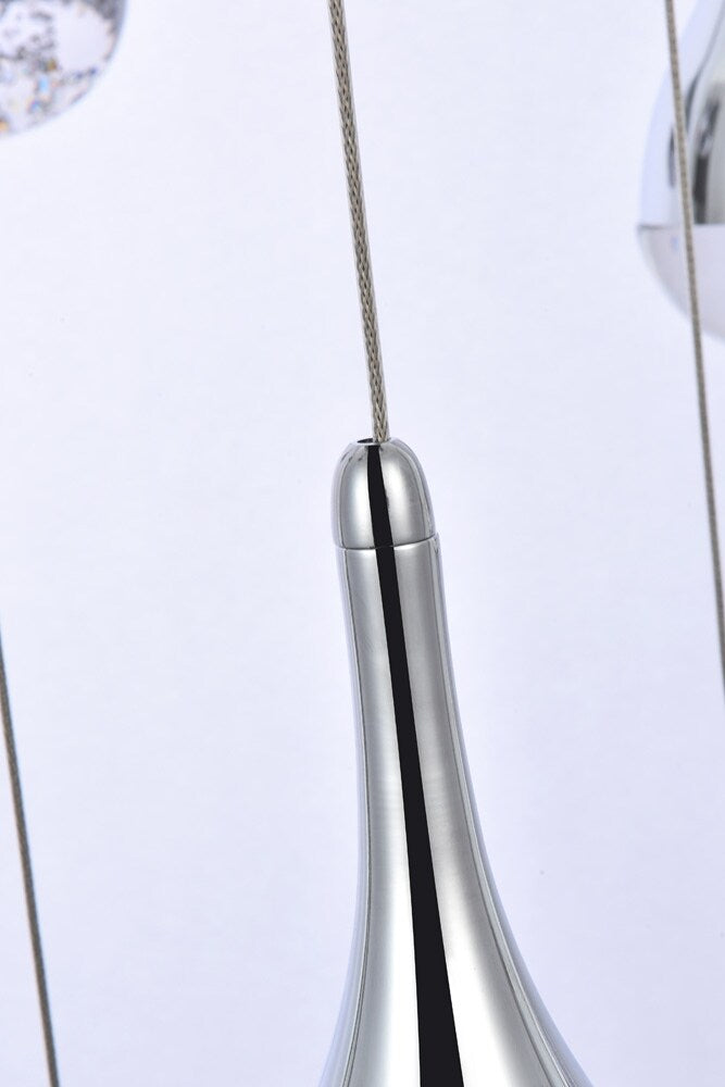 Elegant Furniture & Lighting - Amherst 30 inch LED chandelier in chrome - 3813D30C veiw 5