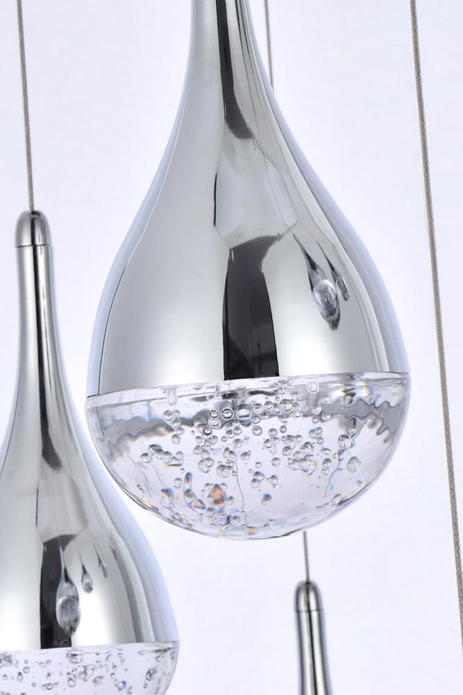 Elegant Furniture & Lighting - Amherst 30 inch LED chandelier in chrome - 3813D30C veiw 6