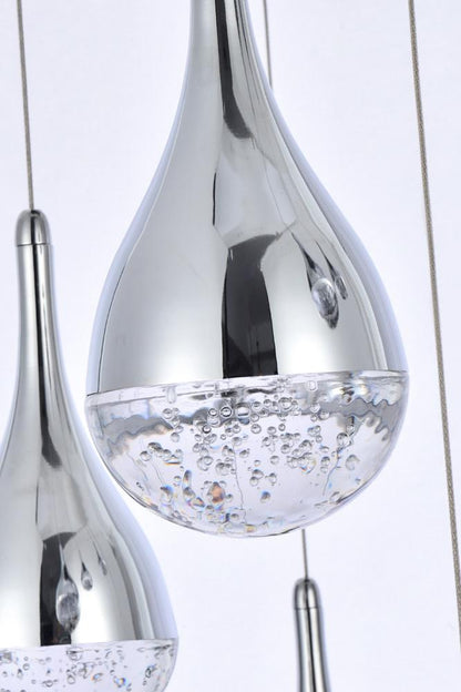 Elegant Furniture & Lighting - Amherst 30 inch LED chandelier in chrome - 3813D30C veiw 6