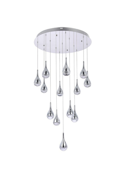 Elegant Furniture & Lighting - Amherst 30 inch LED chandelier in chrome - 3813D30C veiw 7