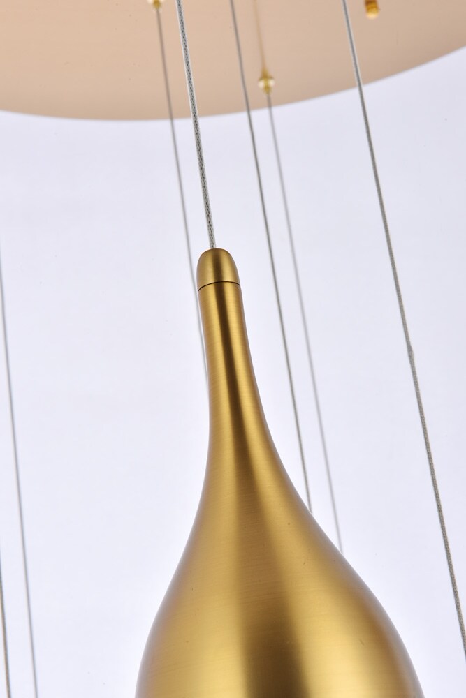 Elegant Furniture & Lighting - Amherst 30 inch LED chandelier in satin gold - 3813D30SG veiw 5