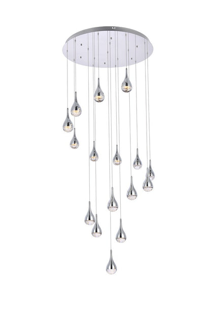 Elegant Furniture & Lighting - Amherst 36 inch LED chandelier in chrome - 3816D36C veiw 1