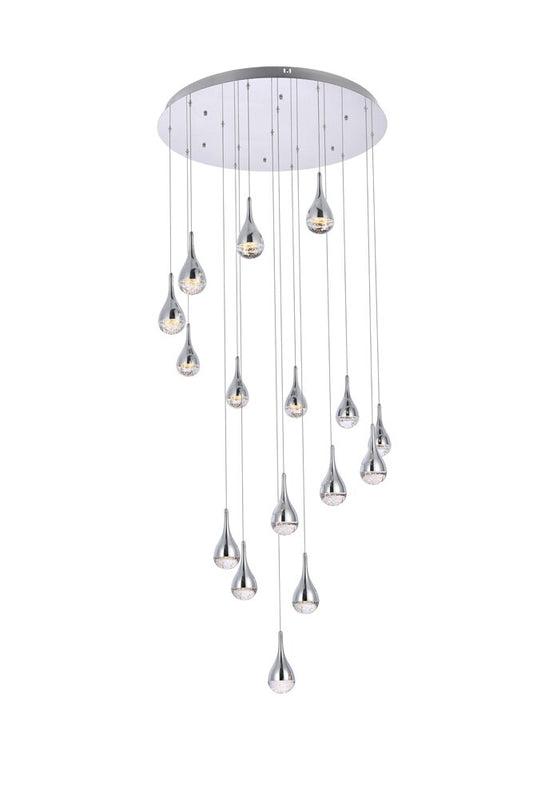 Elegant Furniture & Lighting - Amherst 36 inch LED chandelier in chrome - 3816D36C veiw 1