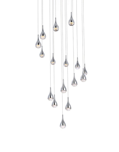 Elegant Furniture & Lighting - Amherst 36 inch LED chandelier in chrome - 3816D36C veiw 3