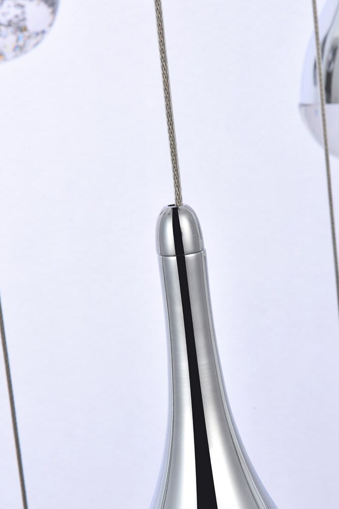 Elegant Furniture & Lighting - Amherst 36 inch LED chandelier in chrome - 3816D36C veiw 5