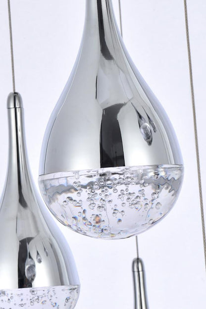 Elegant Furniture & Lighting - Amherst 36 inch LED chandelier in chrome - 3816D36C veiw 6