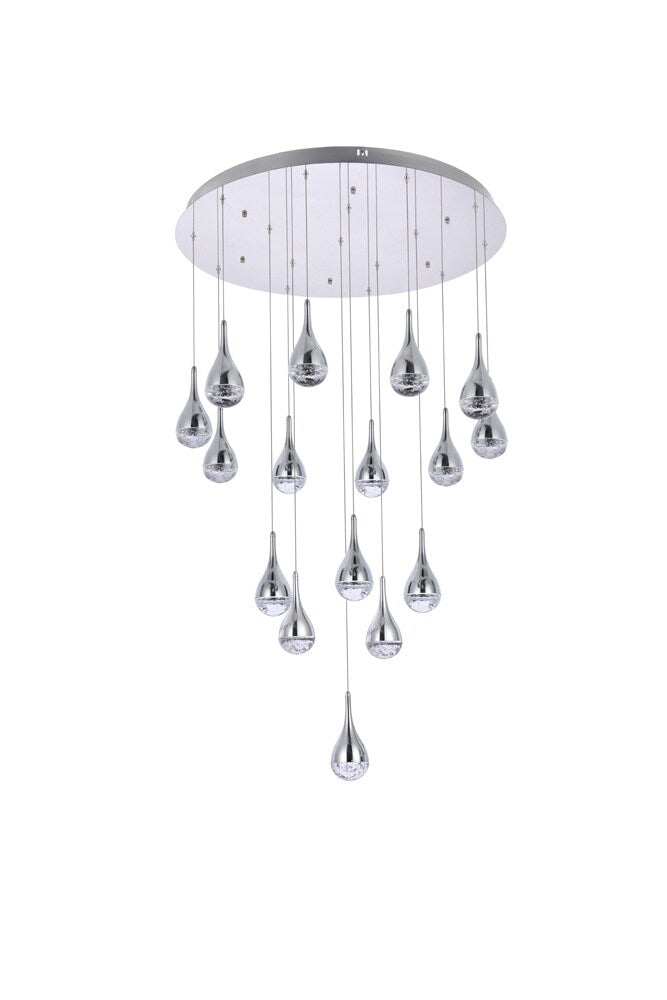 Elegant Furniture & Lighting - Amherst 36 inch LED chandelier in chrome - 3816D36C veiw 7