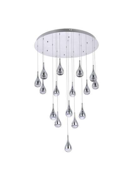 Elegant Furniture & Lighting - Amherst 36 inch LED chandelier in chrome - 3816D36C veiw 7