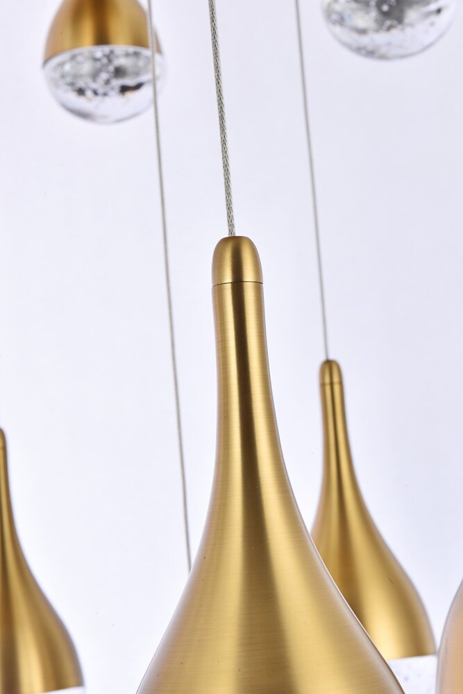 Elegant Furniture & Lighting - Amherst 36 inch LED chandelier in satin gold - 3816D36SG veiw 5