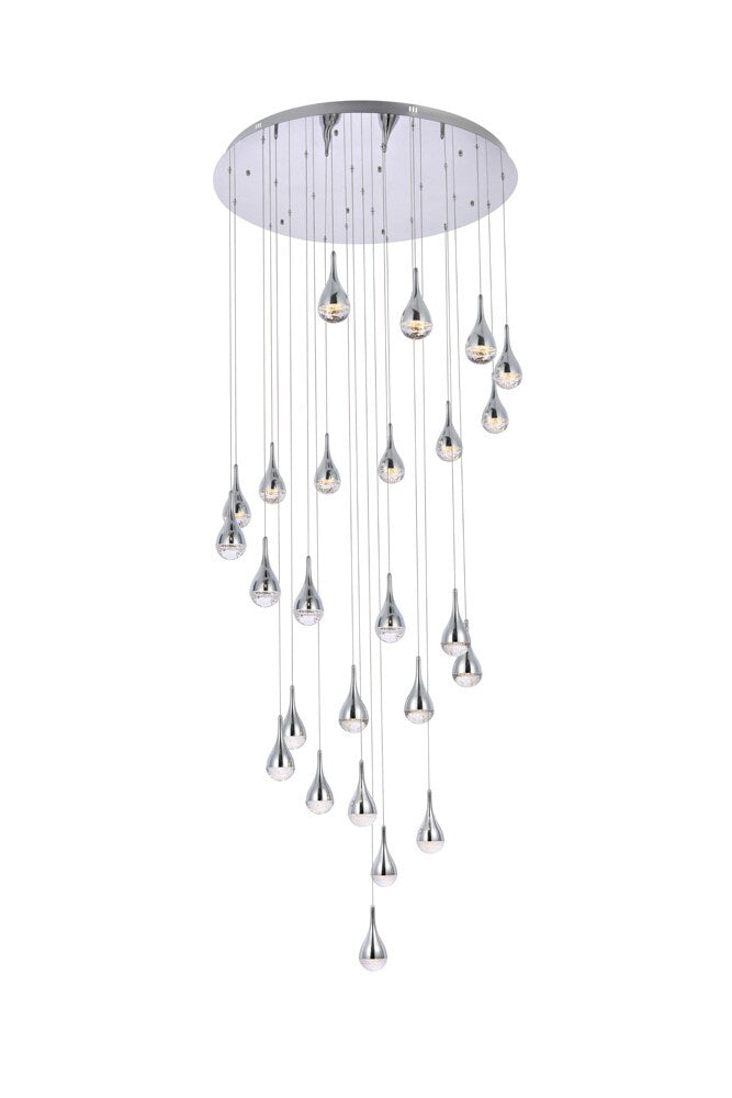 Elegant Furniture & Lighting - Amherst 42 inch LED chandelier in chrome - 3825D42C veiw 1