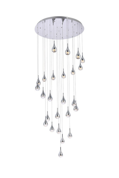 Elegant Furniture & Lighting - Amherst 42 inch LED chandelier in chrome - 3825D42C veiw 1