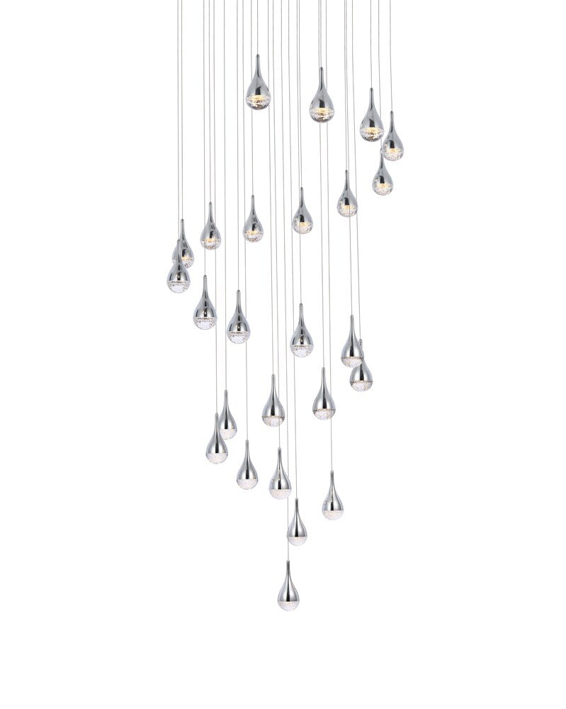 Elegant Furniture & Lighting - Amherst 42 inch LED chandelier in chrome - 3825D42C veiw 3