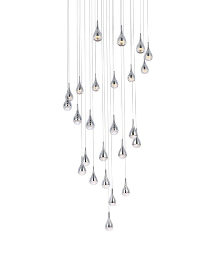 Elegant Furniture & Lighting - Amherst 42 inch LED chandelier in chrome - 3825D42C veiw 3