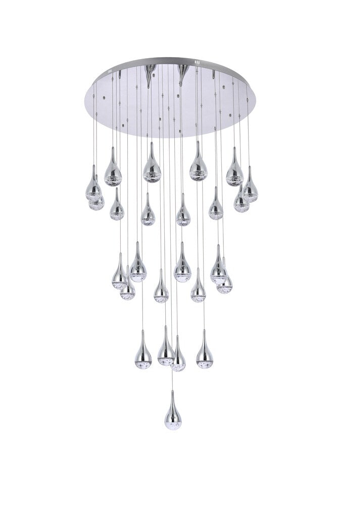 Elegant Furniture & Lighting - Amherst 42 inch LED chandelier in chrome - 3825D42C veiw 7