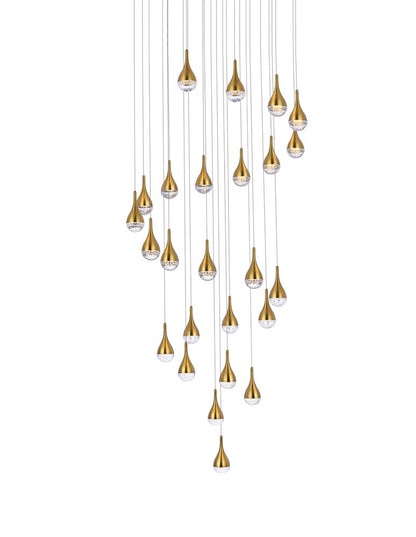 Elegant Furniture & Lighting - Amherst 42 inch LED chandelier in satin gold - 3825D42SG veiw 3