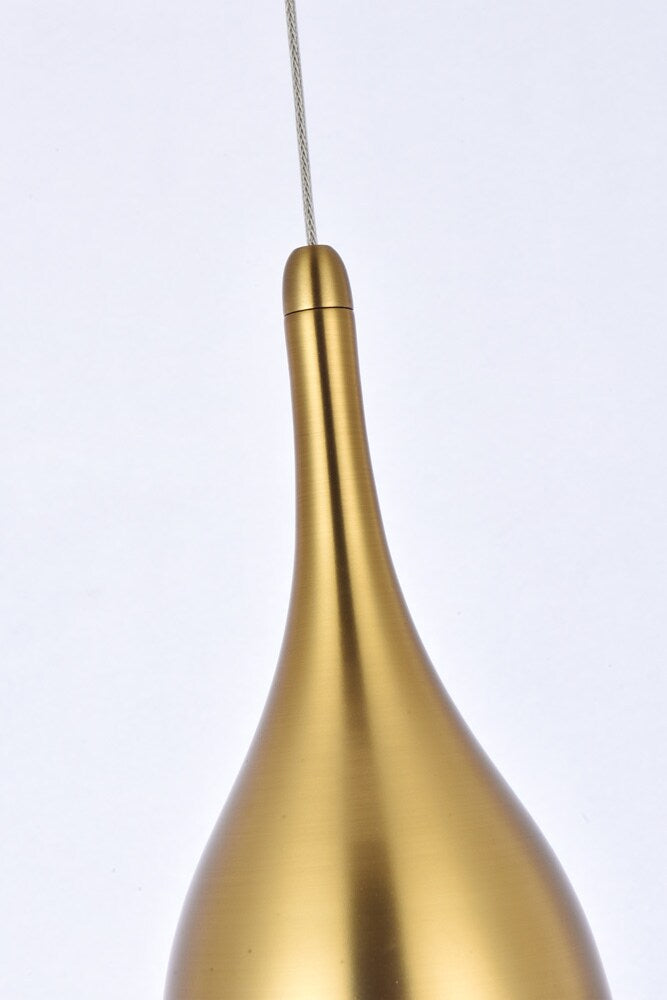 Elegant Furniture & Lighting - Amherst 5 inch LED pendant in satin gold - 3801D4SG veiw 5