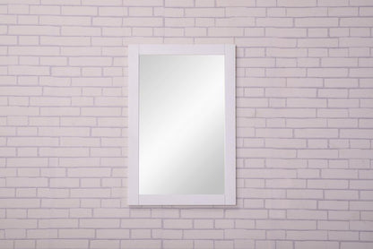 Elegant Furniture & Lighting - Aqua 22 In. Contemporary Mirror In White - VM-2001 veiw 2