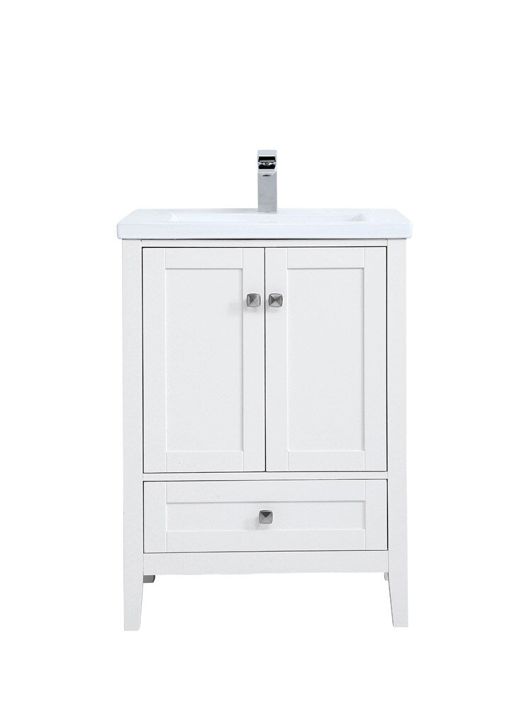 Elegant Furniture & Lighting - Aqua 24 In. Single Bathroom Vanity Set In White - VF-2001 view 1