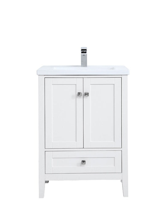 Elegant Furniture & Lighting - Aqua 24 In. Single Bathroom Vanity Set In White - VF-2001 view 1