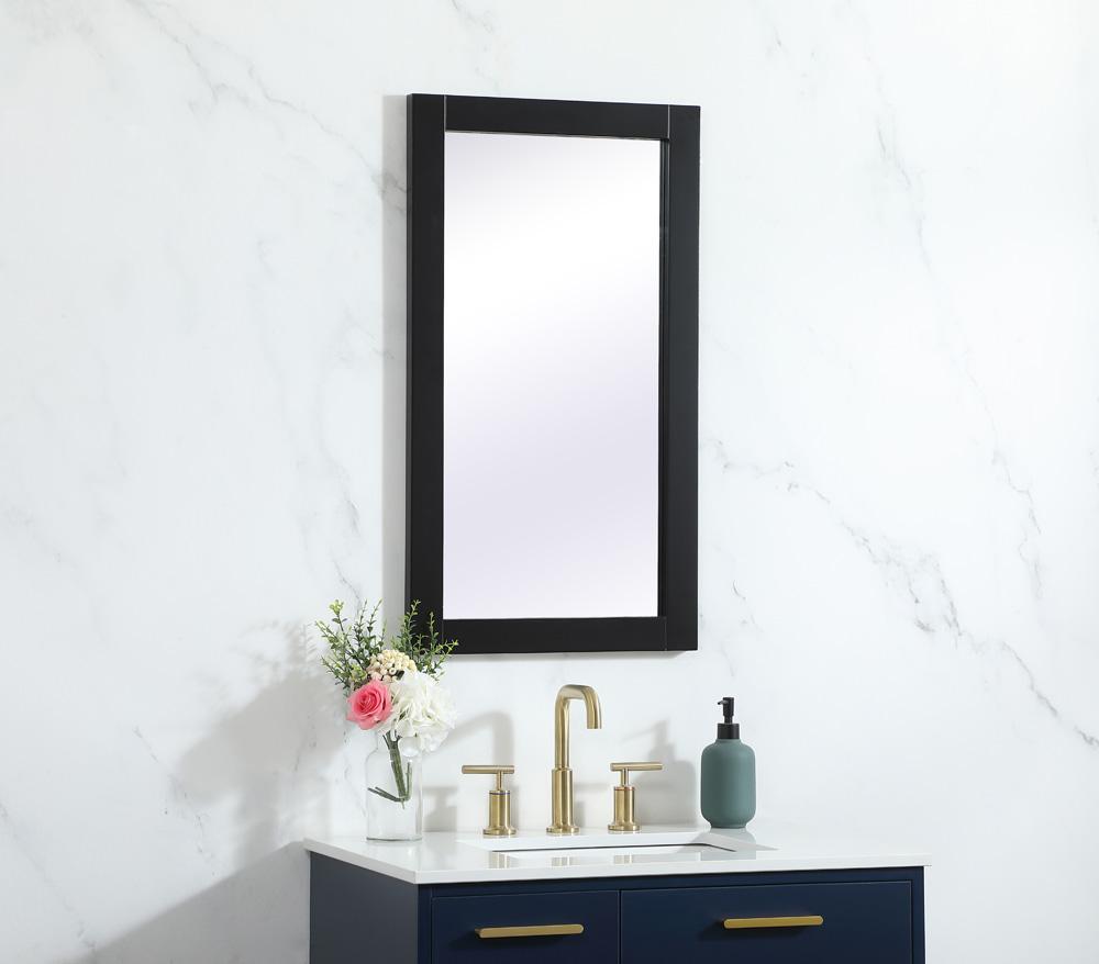 Elegant Furniture & Lighting - Aqua vanity mirror 18x32 inch in black - VM21832BK veiw 3