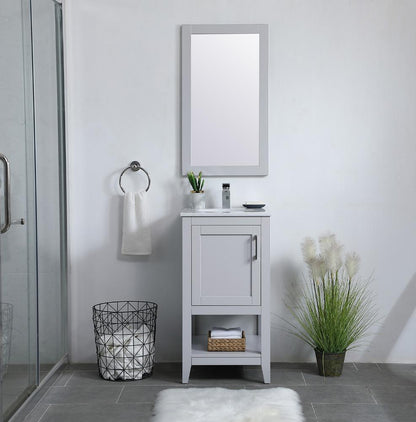 Elegant Furniture & Lighting - Aqua rectangle vanity mirror 18 inch in Grey - VM21832GR veiw 4
