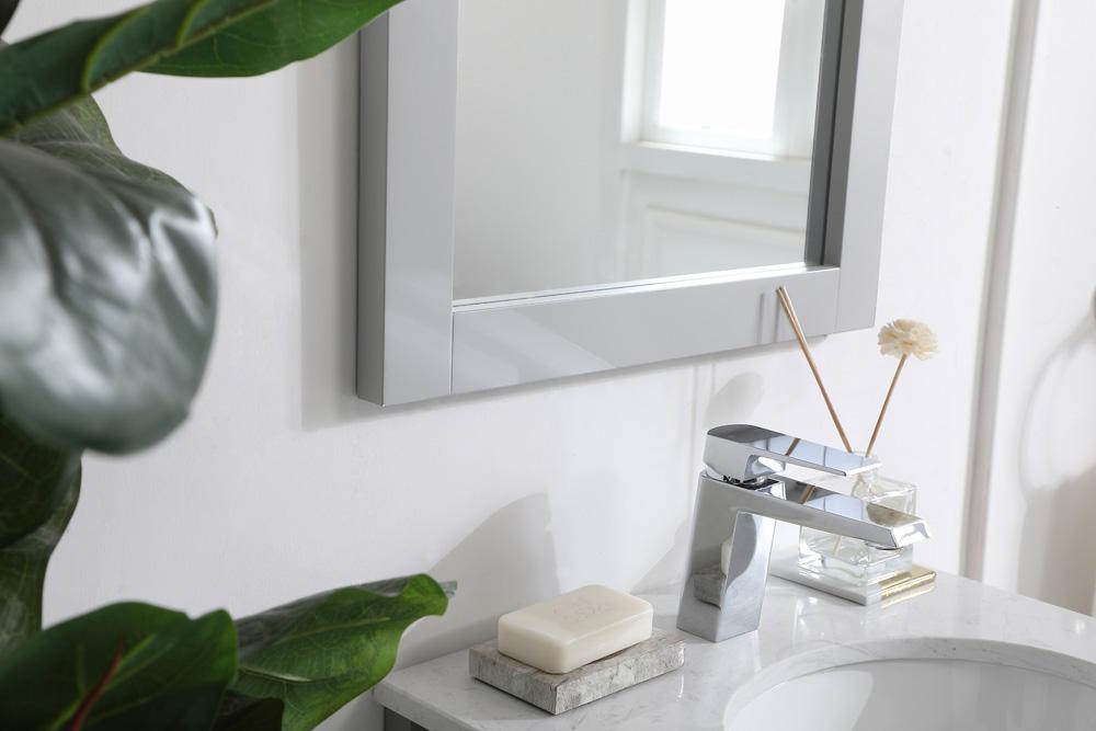 Elegant Furniture & Lighting - Aqua rectangle vanity mirror 18 inch in Grey - VM21832GR veiw 5